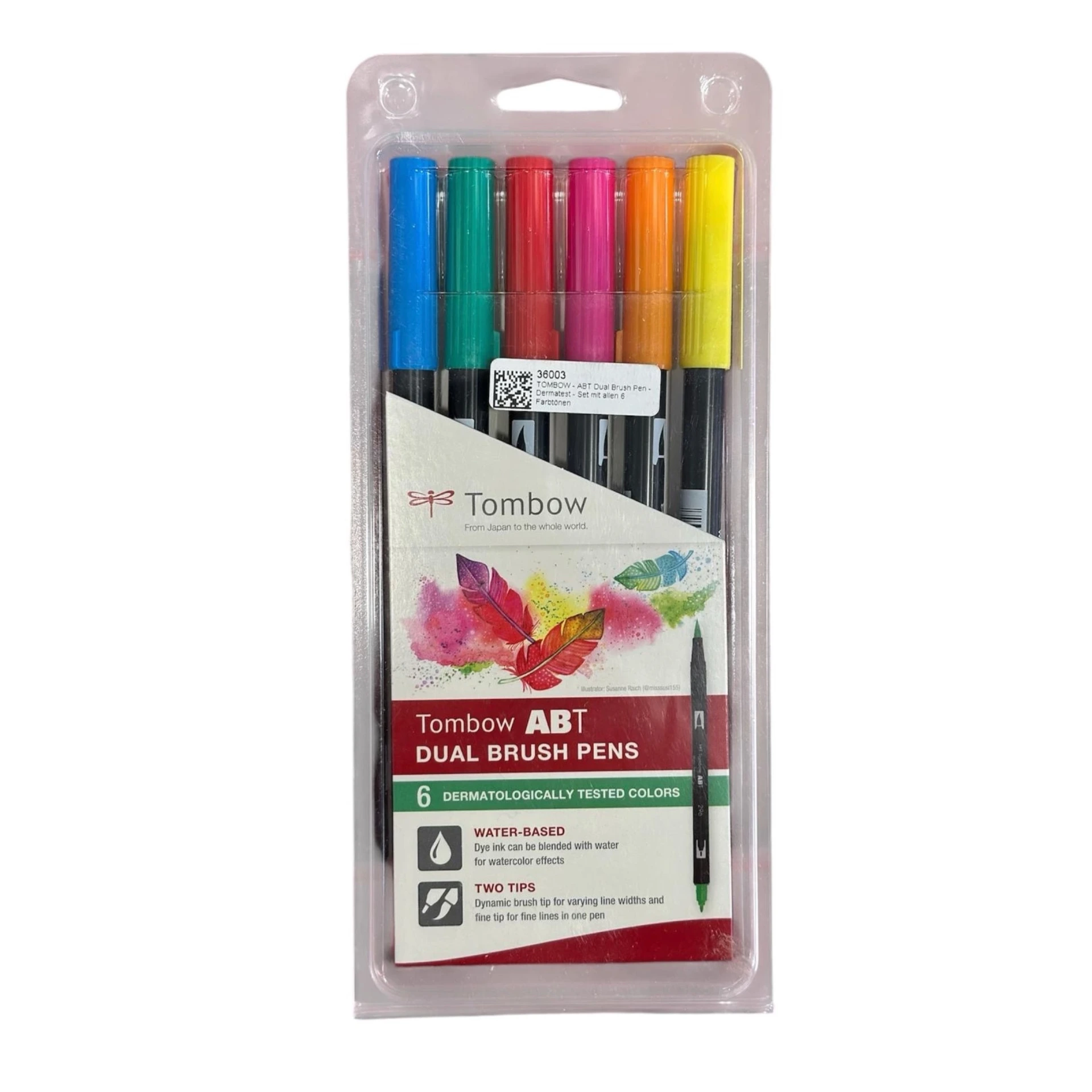 [GH-36003] Tombow - ABT Dual Brush Pen - Dermatest - Set de 6 couleurs